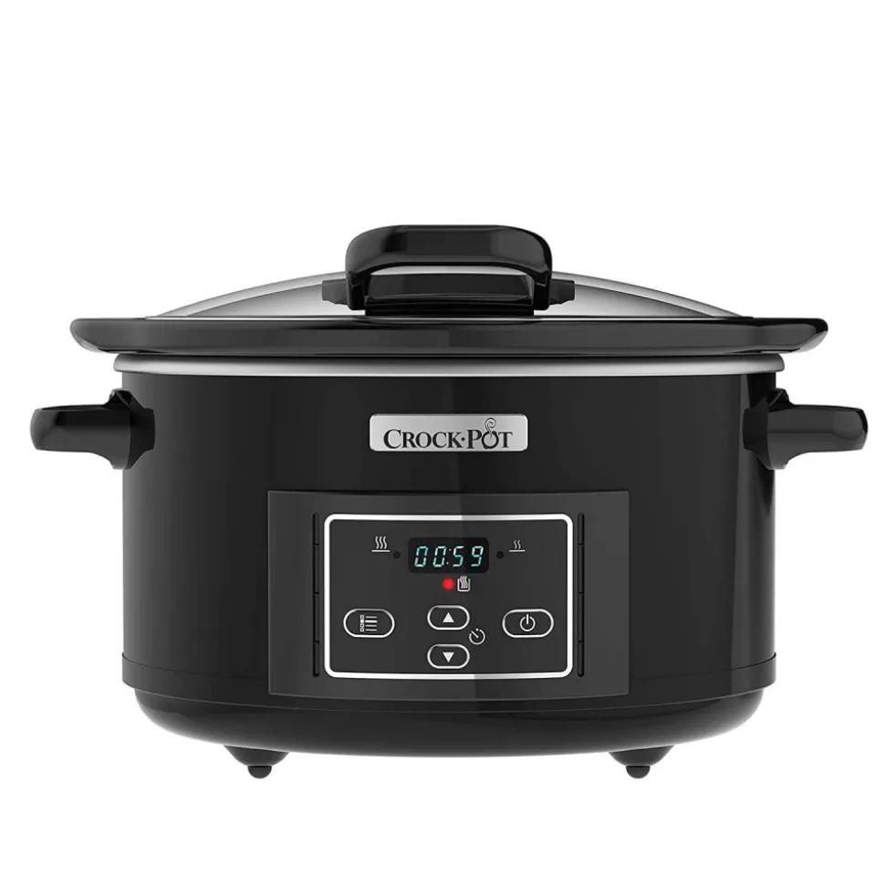 Crock Pot 4,7 litros, con temporizador y tapa abatible