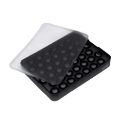 Cubitera de perlas de silicona platino con tapa, 42 cubitos - Lurch