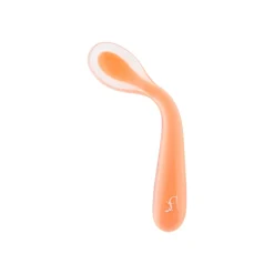 Cuchara para bebés de silicona platino, color naranja - Lurch