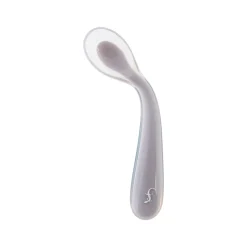 Cuchara para bebés de silicona platino, color gris - Lurch