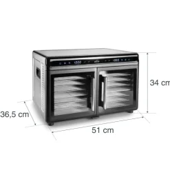 Deshidratador doble de acero inoxidable con 16 bandejas, Bisecco - Lacor