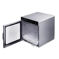 Deshidratador Wartmann de doble pared con 10 bandejas de acero inoxidable y luz interior