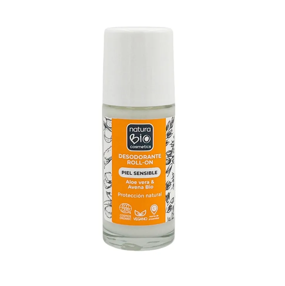 Desodorante en roll on "piel sensible", ecológico - NaturaBio Cosmetics