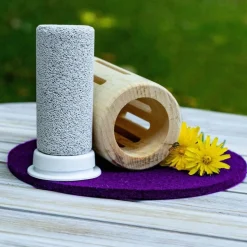 Difusor de madera de pino suizo con piedra pómez, redondo - Nature's Design