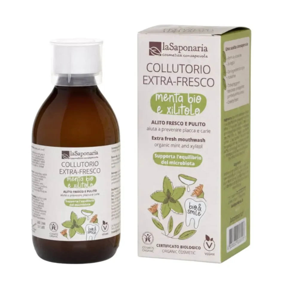 Enjuague bucal con menta y xilitol, ecológico - La Saponaria