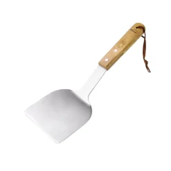 Espátula de acero inoxidable BBQ Nordic con mango de madera, 32 cm - Lacor