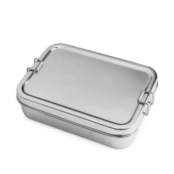 Fiambrera de acero inoxidable rectangular, con cajita interior, 800 ml - Brotzeit