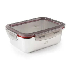 Fiambrera hermética de acero inoxidable rectangular Ecoinox, con tapa, 800 ml - Lacor