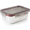 Fiambrera hermética de acero inoxidable rectangular Ecoinox, con tapa, 1800 ml - Lacor