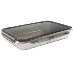 Fiambrera hermética de acero inoxidable rectangular Ecoinox Pro, con tapa, 3,5 litros - Lacor