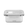 Fiambrera hermética de acero inoxidable rectangular con tapa, 500 ml - Lurch