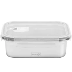 Fiambrera hermética de acero inoxidable rectangular con tapa, 1200 ml - Lurch