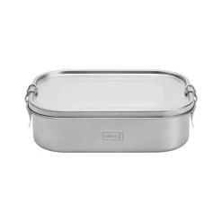 Fiambrera hermética de acero inoxidable rectangular con separador, 1200 ml - Lurch