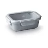 Fiambrera hermética de cerámica rectangular con tapa de cristal, 900 ml, gris - Lacor
