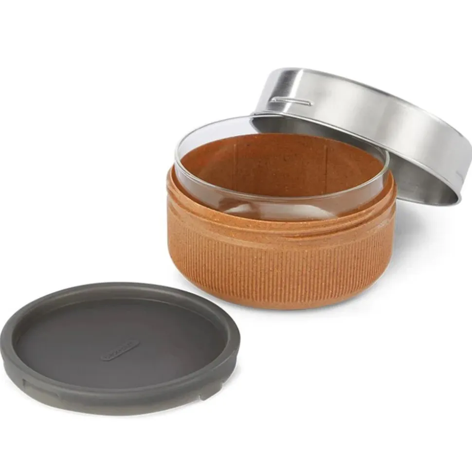 Fiambrera hermética de cristal con base protectora de fibra de madera 750 ml - Black & Blum