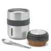 Fiambrera térmica de acero inoxidable con cuchara y tapón de corcho, 550 ml - Black & Blum