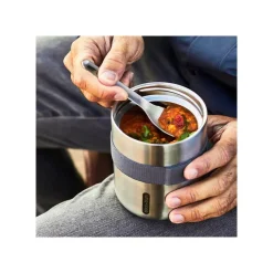Fiambrera térmica de acero inoxidable con cuchara y tapón de corcho, 550 ml - Black & Blum