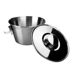 Flanera de acero inoxidable con tapa - Ibili