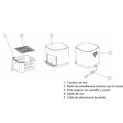 Freidora de aire de 6 litros - Wartmann