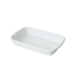 Fuente de acero esmaltado para horno, grande, blanca, 2,2 litros - Riess
