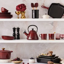 Fuente de cerámica gres esmaltada para horno, color negro, 2,4 litros - Le Creuset
