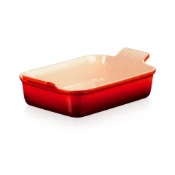 Fuente de cerámica gres esmaltada para horno, color cereza, 2,4 litros - Le Creuset