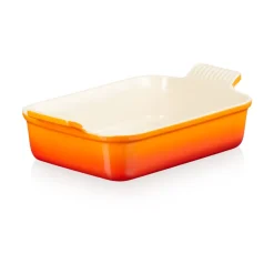 Fuente de cerámica gres esmaltada para horno, color volcánico, 2,4 litros - Le Creuset