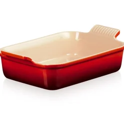 Fuente de cerámica gres esmaltada para horno, color cereza, 4 litros - Le Creuset