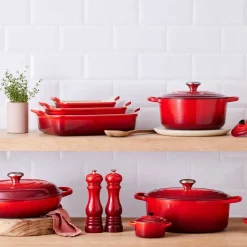 Fuente de cerámica gres esmaltada para horno, color cereza, 4 litros - Le Creuset