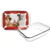 Fuente rectangular alta de borosilicato Kristall para horno, 40 cm - Ibili