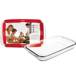 Fuente rectangular de borosilicato Kristall para horno, 40 cm - Ibili