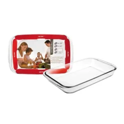 Fuente rectangular de borosilicato Kristall para horno, 30 cm - Ibili