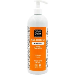 Gel de ducha ecológico de miel y avena - NaturaBio Cosmetics