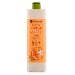 Gel de ducha y champú ecológico de naranja y vitamina C - La Saponaria