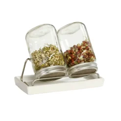 Germinador de 2 tarros con bandeja - 1000 ml