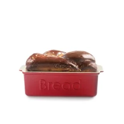 Horno cerámico rectangular para pan, 1,5 litros, granate - Ibili