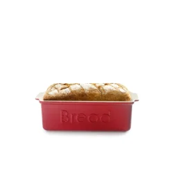 Horno cerámico rectangular para pan, 1,5 litros, granate - Ibili