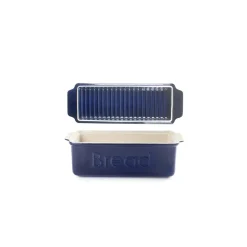 Horno cerámico rectangular para pan, 1,5 litros, azul - Ibili