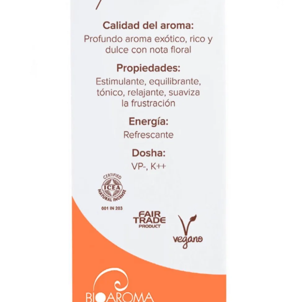 Incienso ayurvédico "Energía" ecológico, 12 varillas - BioAroma