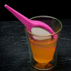 Infusor de té e infusiones con rallador de acero y silicona platino - Lurch