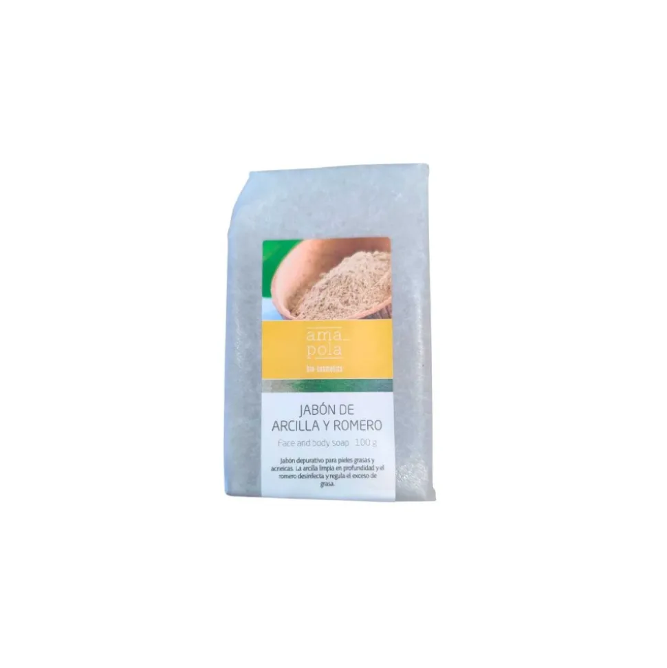 Jabón de arcilla blanca y limón - Amapola Biocosmetics
