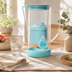 Jarra de vidrio filtradora de agua con baja emisión de magnesio y filtro de coco, ClearDrops, 1,2 l - Alkanatur