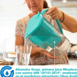 Jarra filtradora de agua baja emisión de magnesio con filtro de coco, 1,4 l - Alkanatur