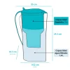 Jarra filtradora de agua con filtro de coco, 1,4 l - Alkanatur
