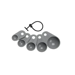 Juego 5 cucharas medidoras de silicona platino