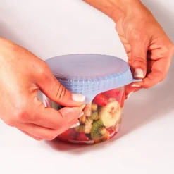 Juego de 4 tapas extensibles y transparentes de silicona Silikomart
