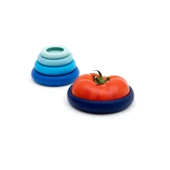 Juego 5 tapas ajustables de silicona Ice Blue - Food Huggers