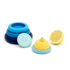 Juego 5 tapas ajustables de silicona Ice Blue - Food Huggers