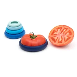 Juego 5 tapas ajustables de silicona Ice Blue - Food Huggers
