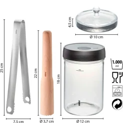Kit para fermentar encurtidos, 1000 ml - Gefu